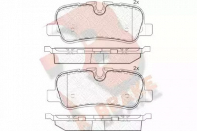 R BRAKE rb1661 -  Комплект тормозных колодок, дисковый тормоз
